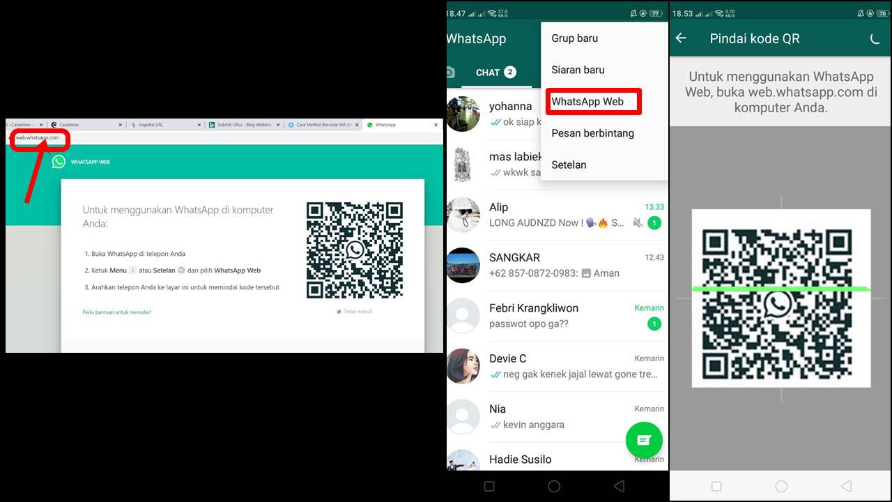 Cara Melihat Kode QR Whatsapp di HP Android Tanpa Aplikasi Tambahan