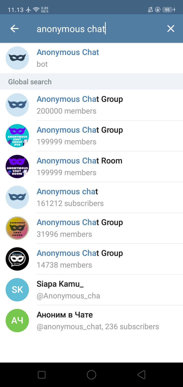 Anonymous Chat Bot Telegram