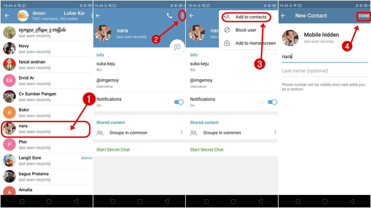 Cara Mutualan Telegram Dengan Mencari ID Orang Lain