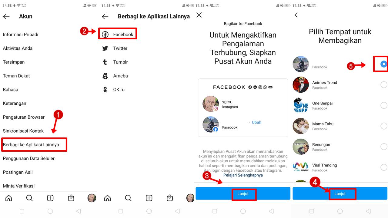 Cara Menghubungkan Instagram Ke Fb Pakai Fitur Berbagi Aplikasi