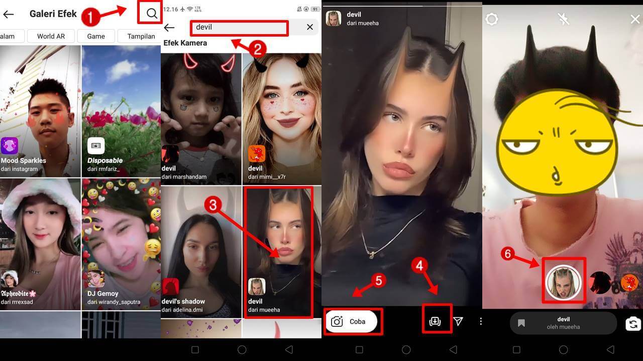 Cara Agar Efek Instagram Bisa Digunakan Filter Devil caramiaw com