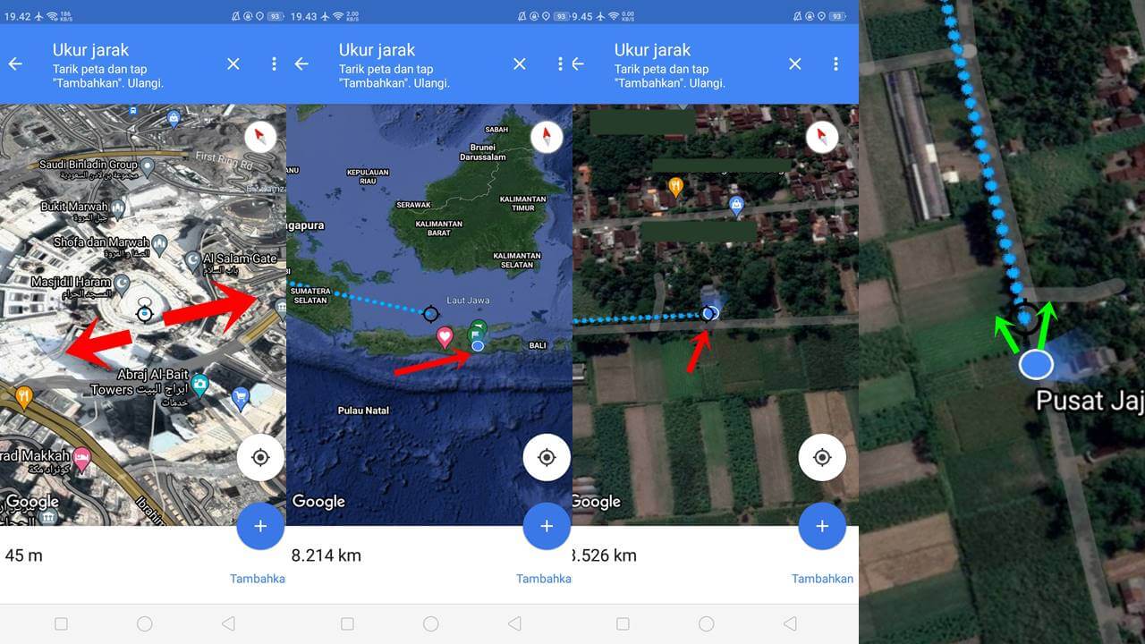 Menentukan Arah Kiblat Dengan Google Maps di HP