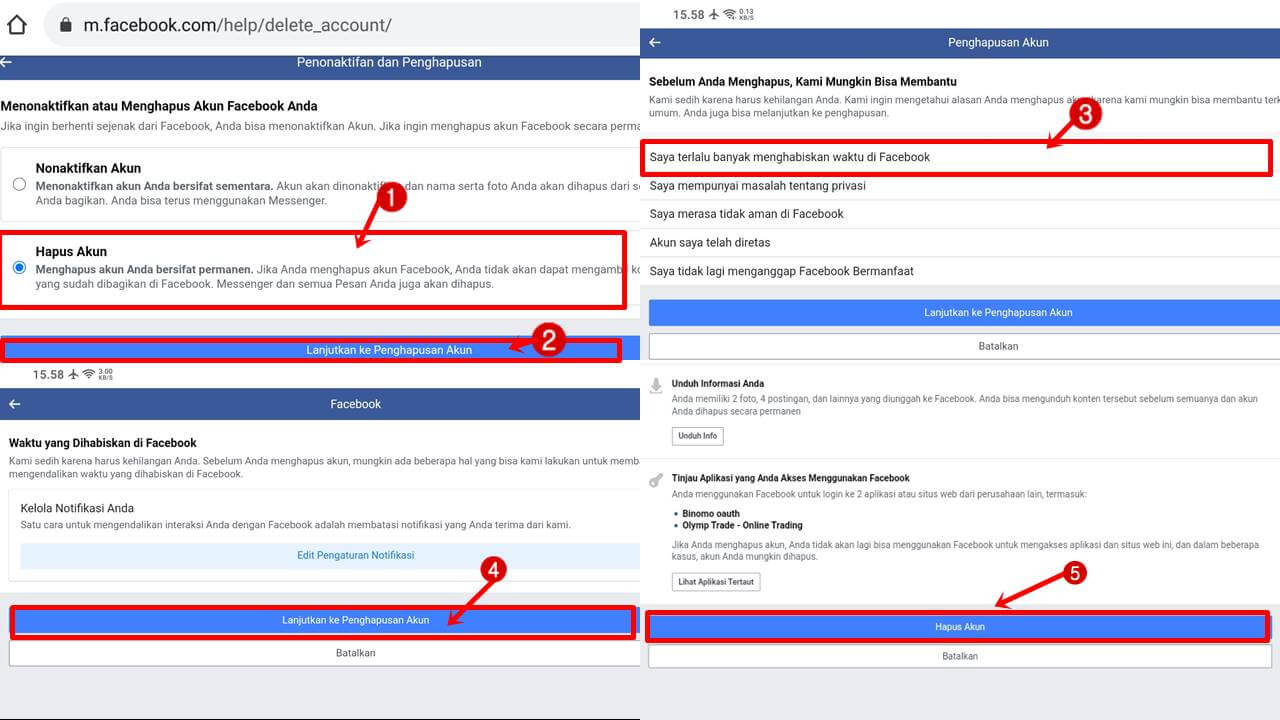 Blokir Facebook Sendiri Secara Permanen