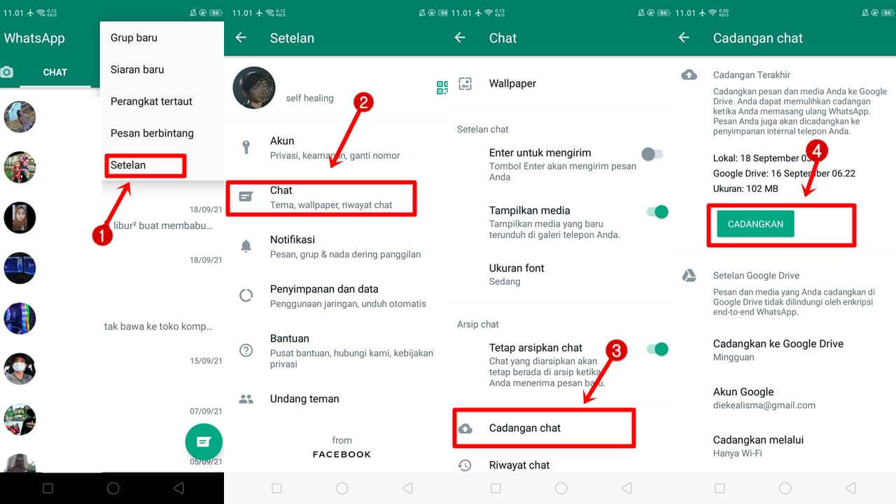Langkah-Langkah Menggunakan Fitur Backup Whatsapp