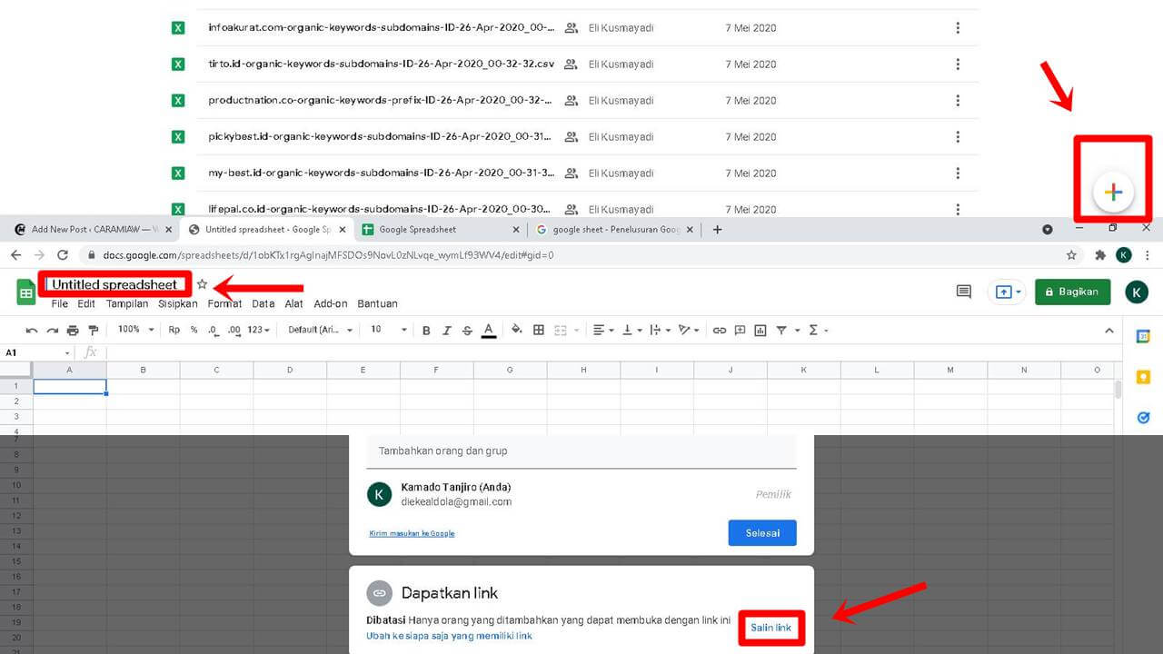 Cara Membuat Google Spreadsheet
