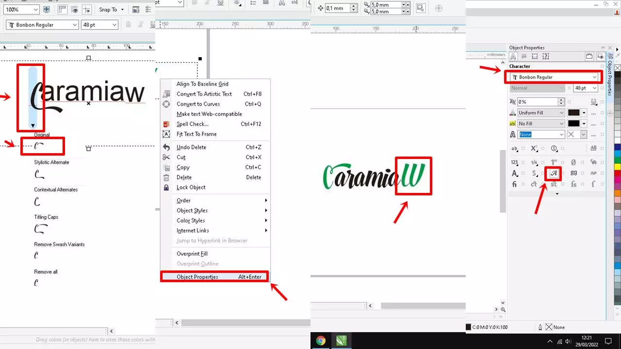 Cara Membuat Tulisan Typography Dengan CorelDraw Part 2