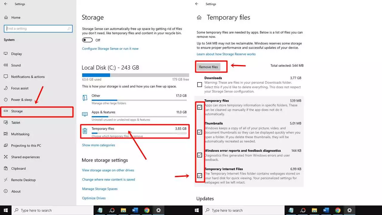 Cara Membersihkan File Sampah di Laptop Windows 10 Melalui Settings