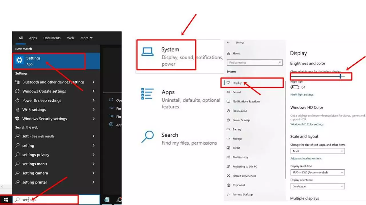 Cara Mengatur Brightness Windows 10 Via Settings