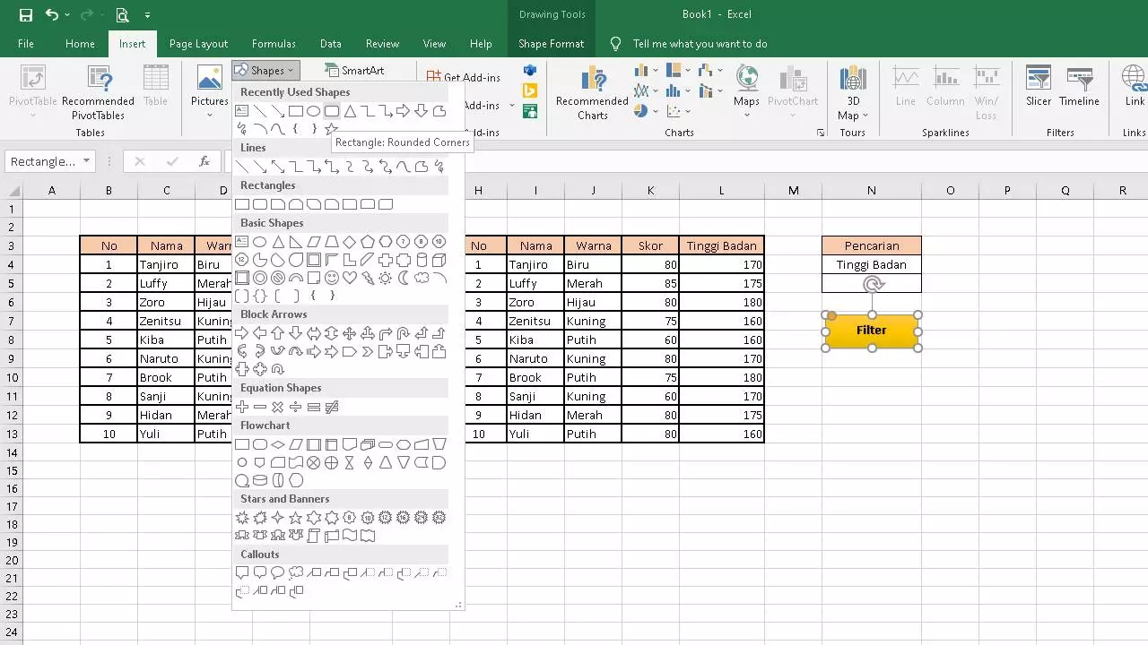 Cara Filter Data Di Excel Dengan Macro Tombol