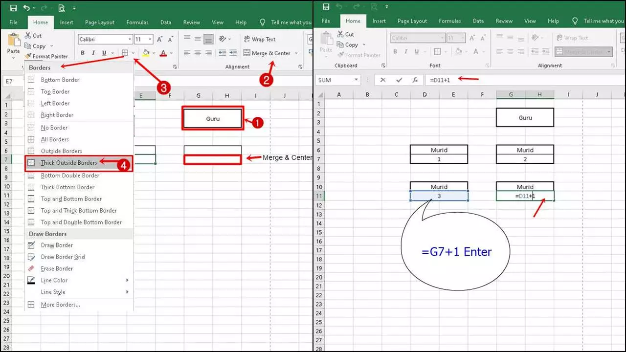 Cara Membuat Denah Tempat Duduk Dengan Microsoft Excel caramiaw com