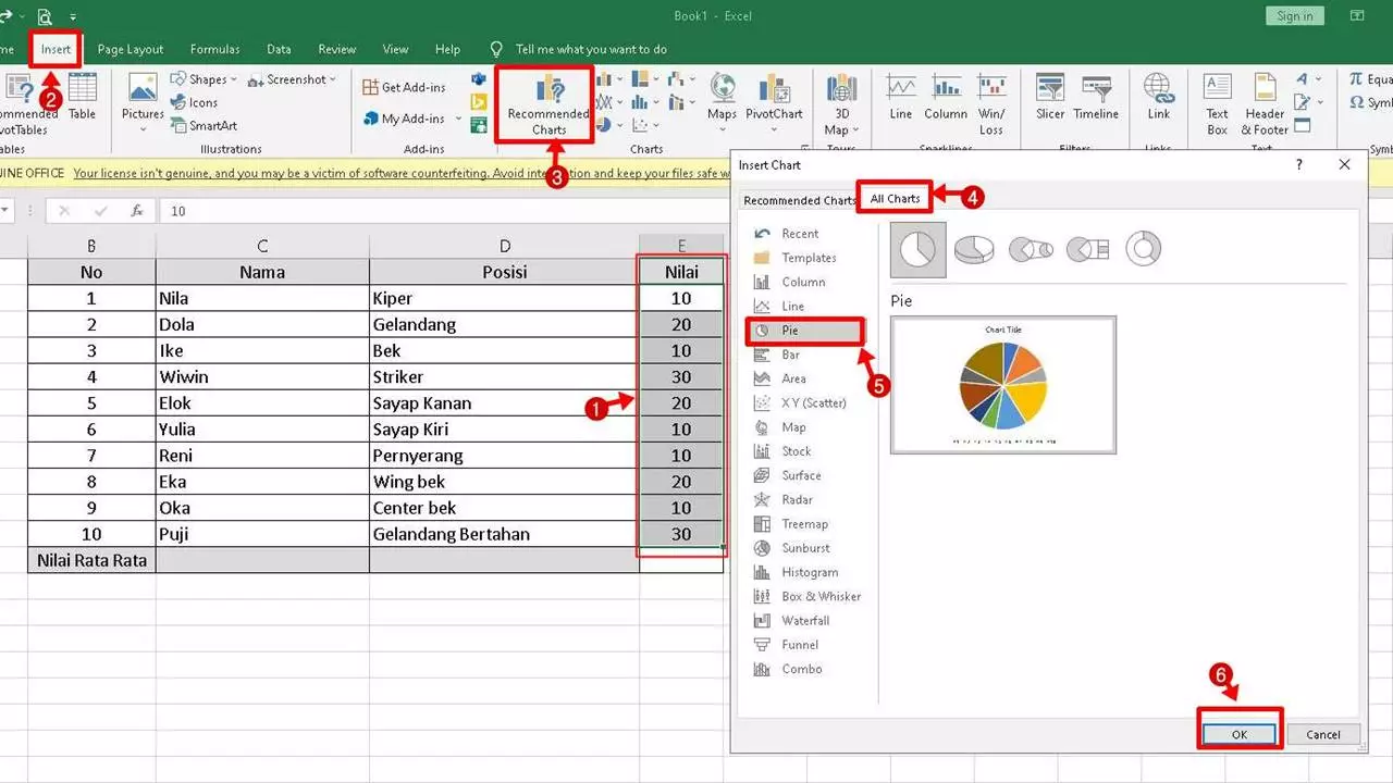 Cara Membuat Diagram di Excel Caramiaw