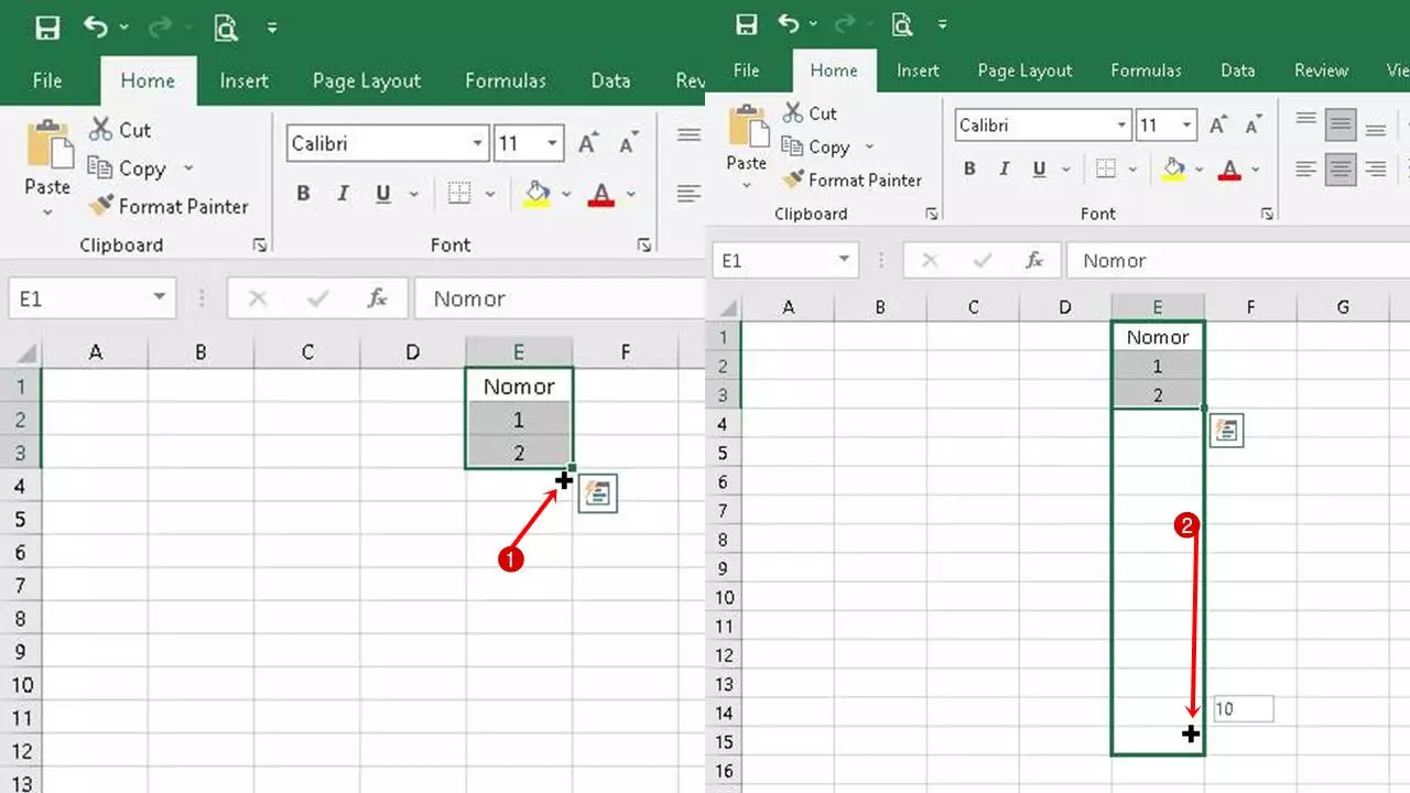 Cara Mengurutkan Nomor Di Excel Fitur AutoFill