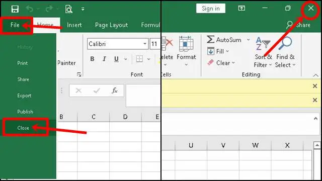 Cara Menutup Microsoft Excel